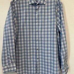 Blue Checkered Men's Shirt XL